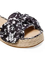 Lucie Tropical Foliage Espadrille Sandals