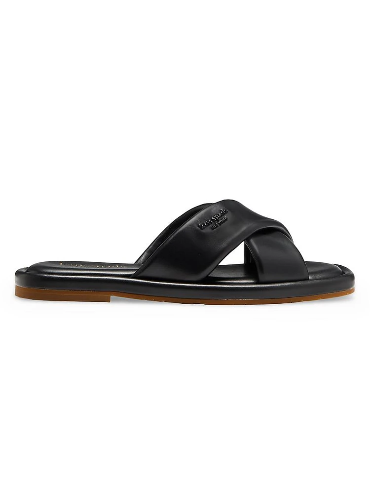 Rio Faux-Leather Slide Sandals