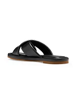 Rio Faux-Leather Slide Sandals