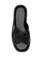 Rio Faux-Leather Slide Sandals