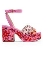 Rio Bandana Patchwork Platform Sandals