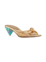 Tiki Metallic Leather Sandals