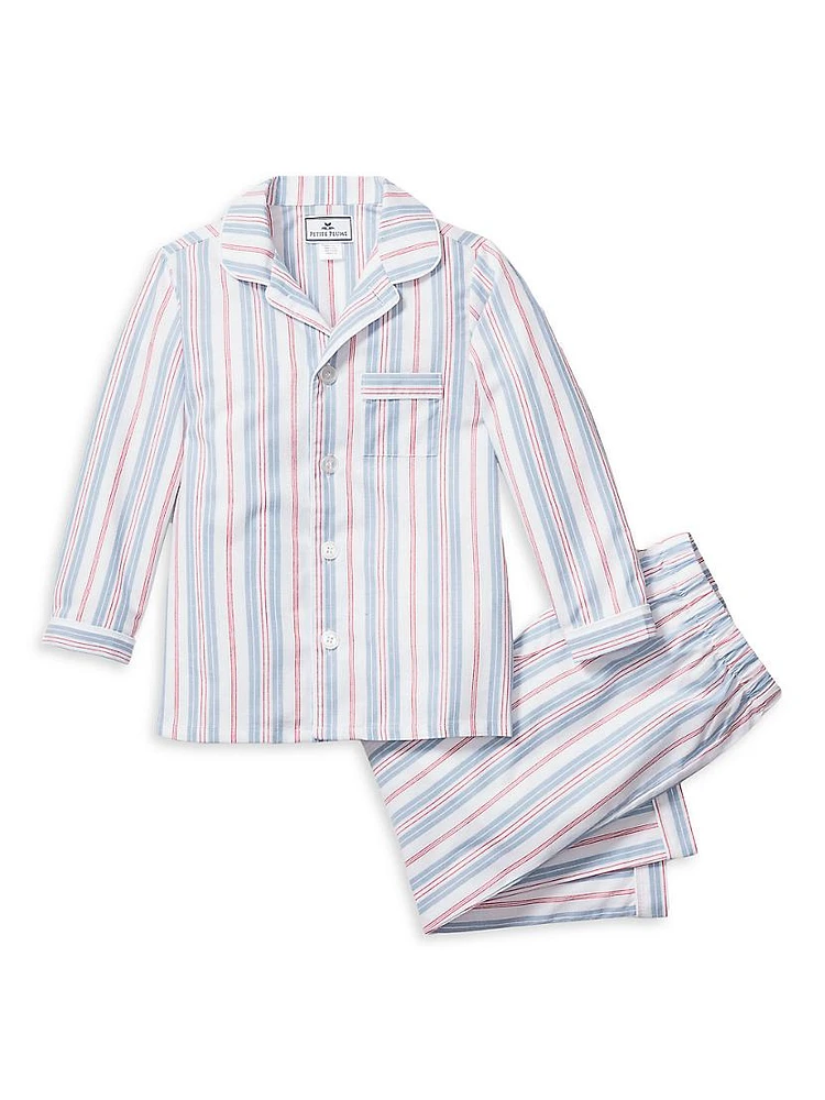 Little Kid's & Vintage French Stripes Pajama Set