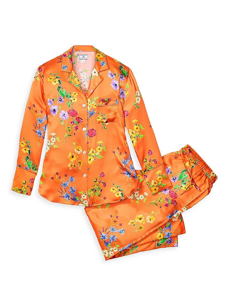 Mulberry Silk Botanical Pajama Set