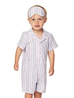 Baby Boy's Vintage French Stripes Pajama Romper