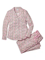 Fleurs De Rose Print Pajamas Set