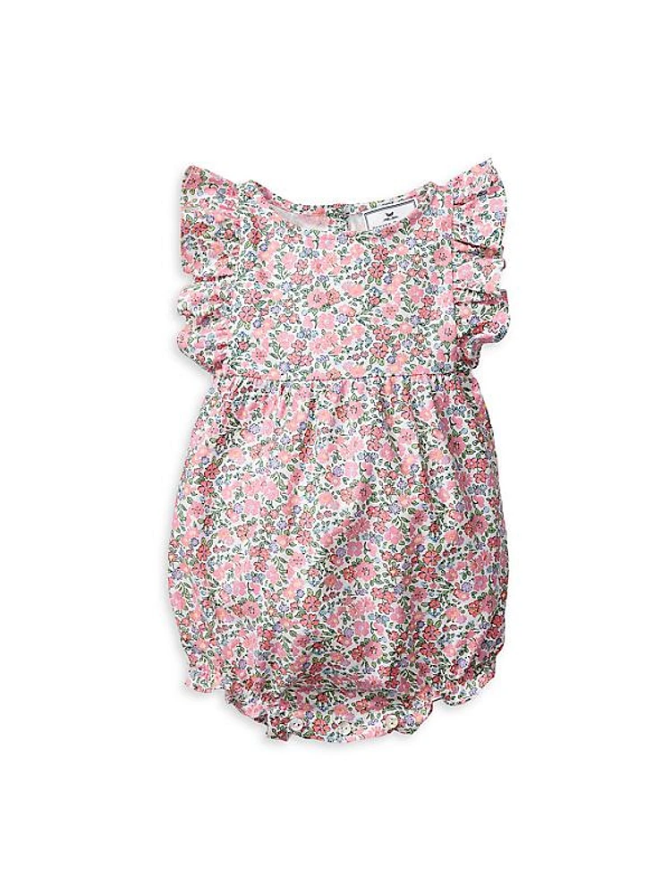 Baby Girl's Infant's Fleurs De Rose Ruffled Romper