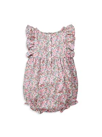 Baby Girl's Infant's Fleurs De Rose Ruffled Romper