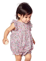 Baby Girl's Infant's Fleurs De Rose Ruffled Romper