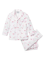 Little Kid's, & Kid's Flamingo Cotton-Blend Pajamas