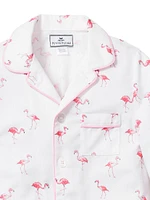 Little Kid's, & Kid's Flamingo Cotton-Blend Pajamas