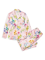 Floral Silk Pajamas