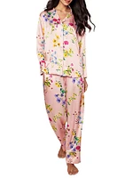 Floral Silk Pajamas