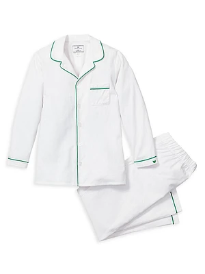 Little Kid's & Piped Cotton-Blend Pajamas