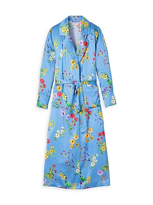 Mulberry Silk Botanical Robe