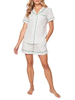 Match Point Short Sleeve Shirt & Shorts Pajama Set