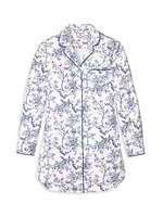 Timeless Toile Floral Cotton Pajama Shirt