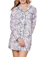 Timeless Toile Floral Cotton Pajama Shirt