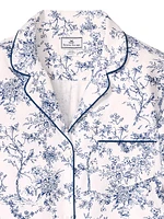 Timeless Toile Floral Cotton Pajama Shirt