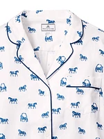 The Equestrian Graphic Cotton Pajama Shirt