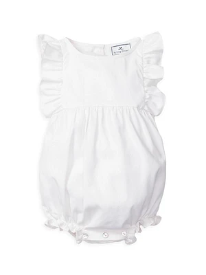 Baby Girl's Ruffle-Trimmed Bubble Romper