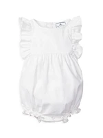 Baby Girl's Ruffle-Trimmed Bubble Romper