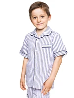 Little Boy's & Striped Pajama Shirt Shorts Set