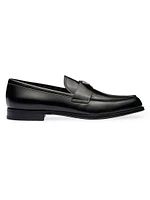 Brushed Leather Loafers