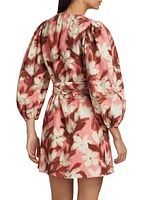 Nolita Floral Tie-Waist Minidress