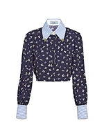 Silk Jacquard Print Shirt