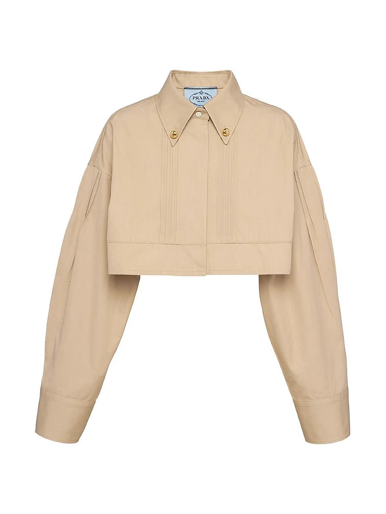 Cropped Poplin Jacket