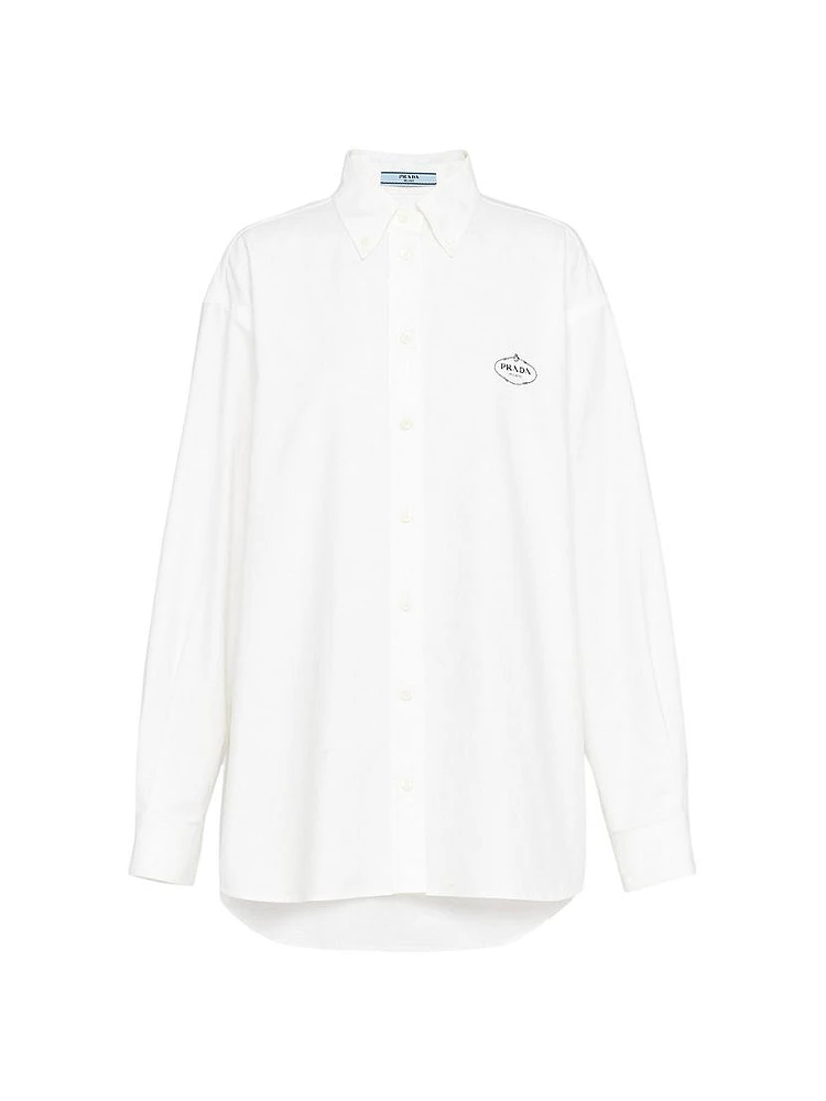 Embroidered Oxford Cotton Shirt