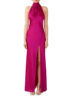 Penelope Satin Halter Gown