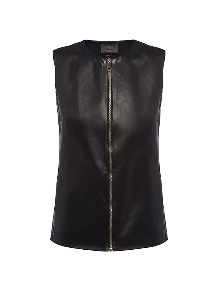 Stretch Nappa Leather Vest