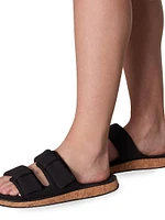 Parque Cork-Heel Slide Sandals