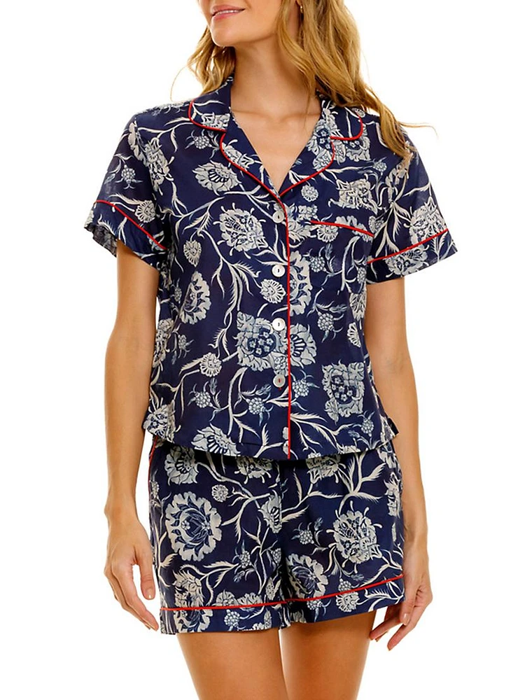 Summer Soirée Nina Claire 2-Piece Cotton Pajama Set