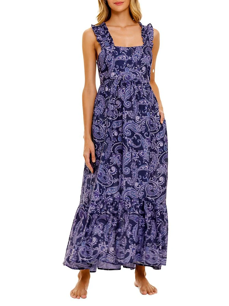 Summer Soirée Mika Syrus Linen Maxi Dress