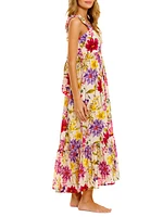 Summer Soirée Mika Wind Floral Cotton Maxi Dress