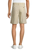 Pleated Cotton Shorts