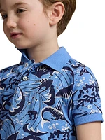 Little Boy's & Graphic Cotton Polo Shirt