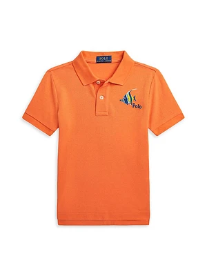 Little Boy's & Logo Cotton Polo Shirt