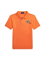 Little Boy's & Logo Cotton Polo Shirt