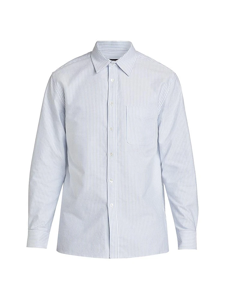 Finn Striped Cotton Button-Front Shirt