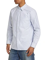 Finn Striped Cotton Button-Front Shirt