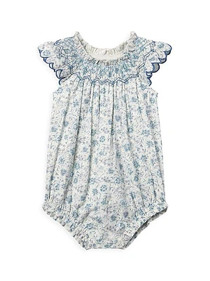 Baby Girl's & Little Girl's Daisy Floral Cotton Bubble Romper