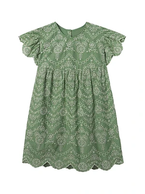 Baby Girl's, Little Girl's & Georgia Eyelet-Embroidered Cotton Dress