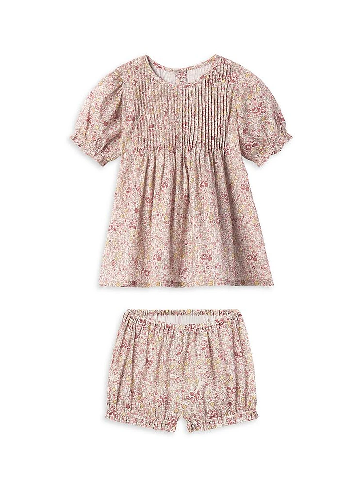 Baby Girl's & Little Lottie Floral Cotton Top Shorts Set