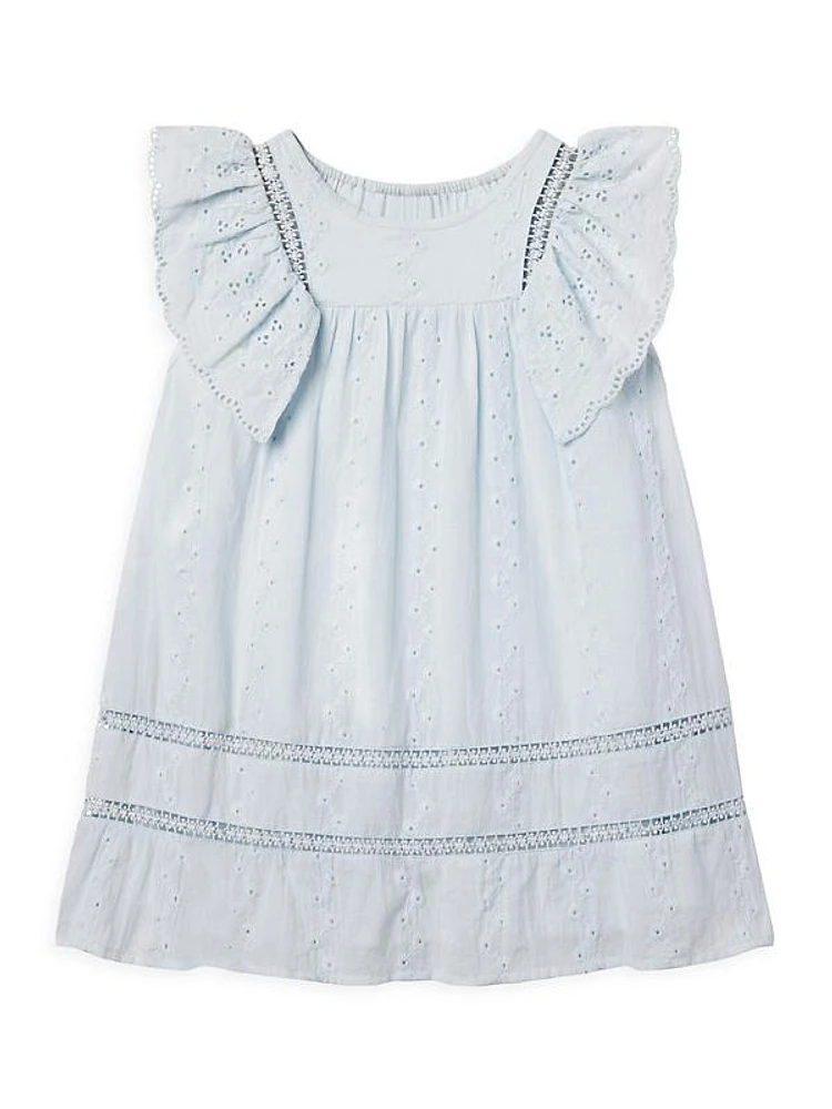Little Girl's & Girl's Margaret Eyelet Cotton Dress