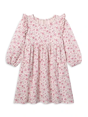 Little Girl's & Kate Floral Puff-Sleeve Dress