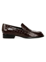 Naomi Embossed Leather Loafers